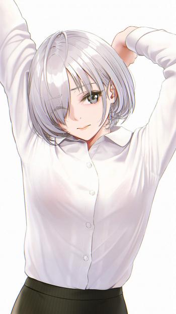 二次元性感美女同人插画手机壁纸第3张