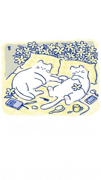 2019猪年可爱卡通小猪图片手机壁纸第2张