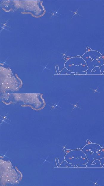 可爱云朵手绘插画高清手机壁纸第0张