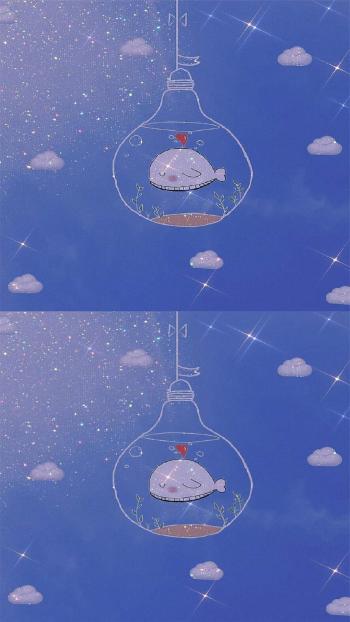 可爱云朵手绘插画高清手机壁纸第2张