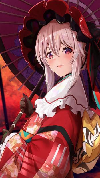 二次元黑丝美腿美女手机壁纸第4张
