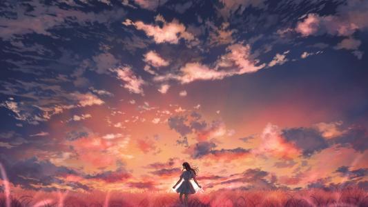 二次元梦幻风景插画桌面壁纸第6张