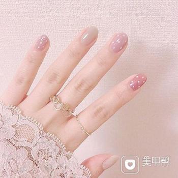 半甲美甲 美甲图片半甲简单图片第6张