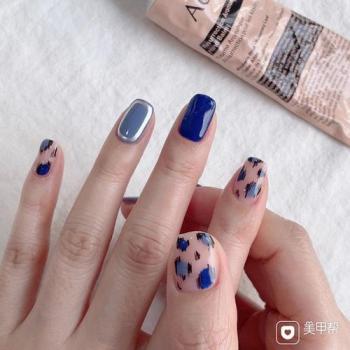 蓝美甲图片 _ 第(11)张