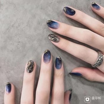 美甲晕染图片 好看的晕染美甲图片大全款式第3张