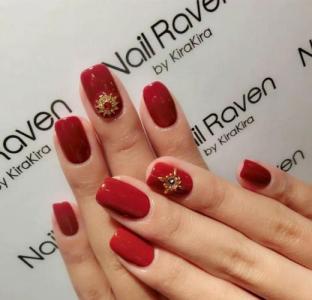 红色新年美甲 红色新年美甲图片2022第4张