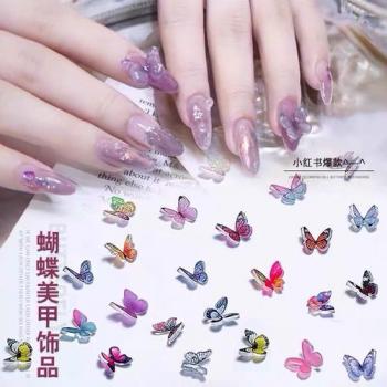 蝴蝶美甲图片大全图片 手绘蝴蝶美甲图片第5张