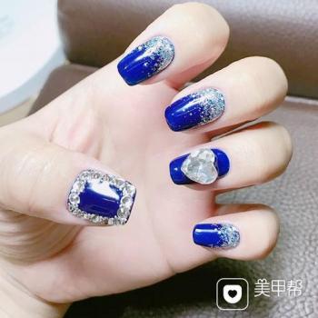 蓝美甲图片 _ 第(8)张