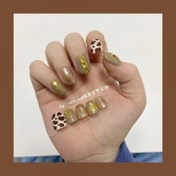 金箔美甲图片 金箔纸美甲图片大全第5张