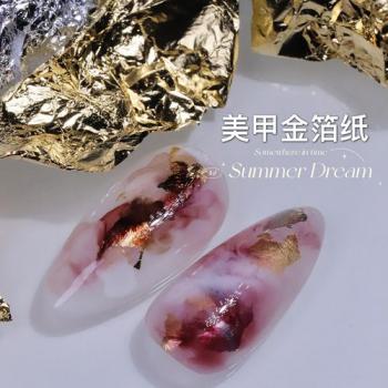 金箔美甲图片 金箔纸美甲图片大全第6张