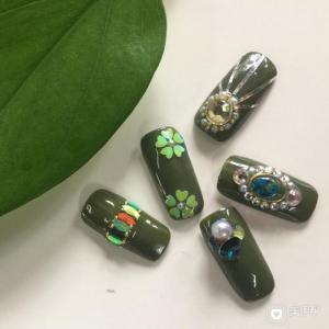绿美甲图片 _ 第(17)张