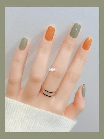 南瓜色美甲图片南瓜橘色美甲第2张
