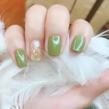 绿美甲图片 _ 第(10)张
