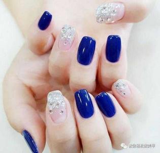 蓝美甲图片 _ 第(11)张