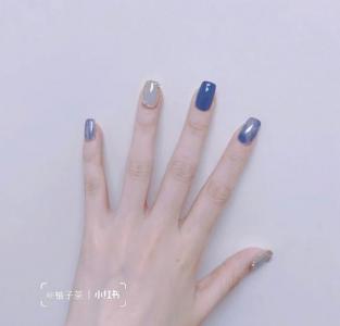 蓝美甲图片 _ 第(11)张
