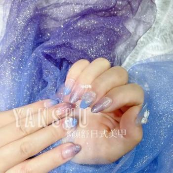 蓝美甲图片 _ 第(16)张