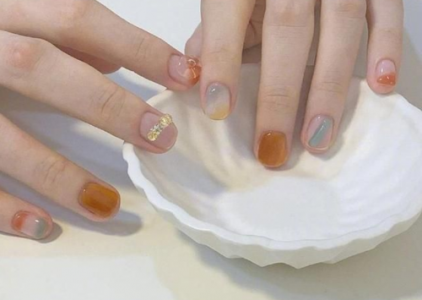 橙美甲图片 _ 第(20)张