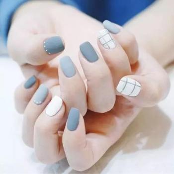 蓝美甲图片 _ 第(15)张