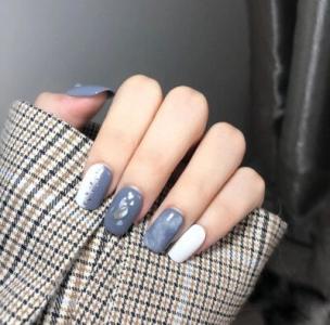 蓝美甲图片 _ 第(18)张