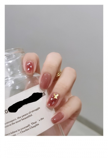 黄色美甲 白色美甲图片款式第0张