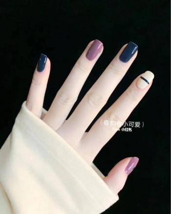 黄色美甲 白色美甲图片款式第4张