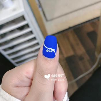 蓝色系好看的美甲 浅蓝色有哪些好看的美甲图片第6张