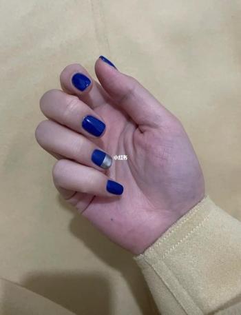 蓝美甲图片 _ 第(11)张