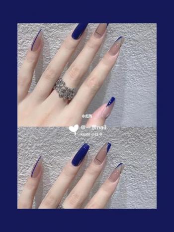 蓝美甲图片 _ 第(13)张