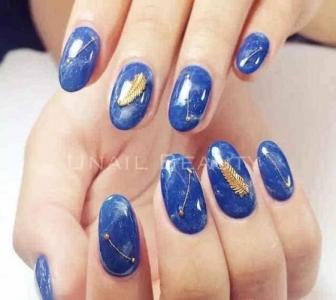 蓝美甲图片 _ 第(11)张