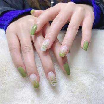 绿美甲图片 _ 第(12)张