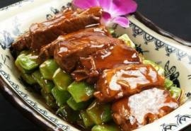 东北排骨炖豆角图片   东北美食图片