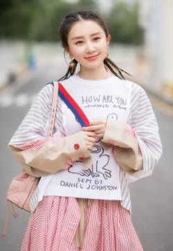 高清吉林美女演员舒畅夏日甜心街拍写真图片：清新养眼