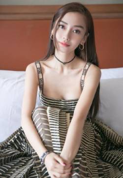 中国内地上海影视女演员Angelababy杨颖性感薄纱连衣裙性感写真