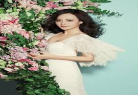 张嘉倪唯美性感婚纱写真高清图片