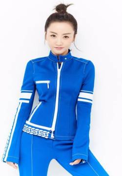 高清中国内地云南保山女演员杨蓉清新活力蓝色套装时尚写真图片图片
