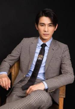 中国内地广西壮族自治区桂林影视男演员乔振宇儒雅帅气格子西装写真图片