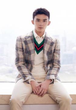 中国内地男演员吴磊清爽学院风活动写真图片