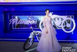 高清女明星李若宁紫色长裙仙气性感图片