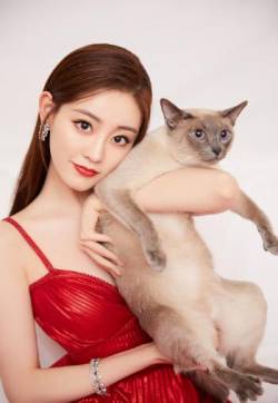 中国内地黑龙江齐齐哈尔女演员祝绪丹红裙精致迷人写真图片图片