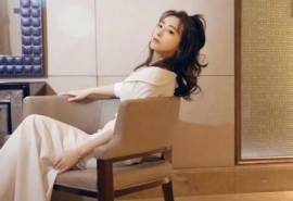 中国内地重庆人女演员陈紫函白裙仙气写真图片