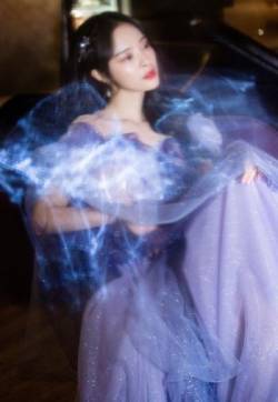 高清山东青岛美女李莎旻子星空裙唯美写真图片