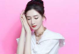 中国内地上海女演员江疏影白裙优雅写真图片