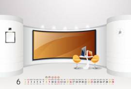 2013年6月日历桌面壁纸之温馨家居