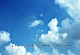 日历桌面2013年7月之天空背景