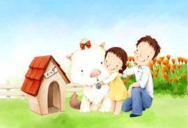 卡通父亲节节日高清桌面壁纸