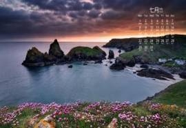2013年7月风景高清桌面日历壁纸