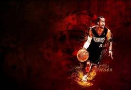 再见阿伦·艾弗森NBA篮球队员电脑桌面壁纸