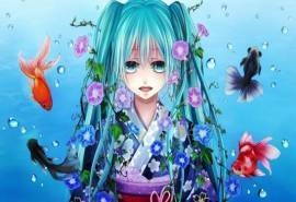 初音未来动漫精选唯美绿色壁纸
