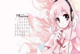 2014年7月日历动漫系列高清电脑桌面壁纸