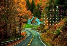2014年11月日历壁纸唯美好看的大自然森林公园风景图片(一)